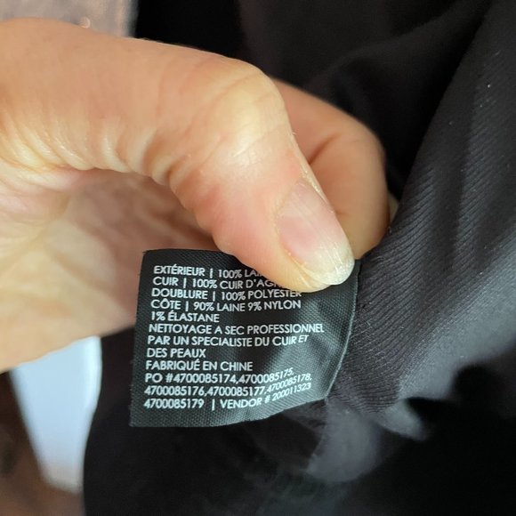 CLUB MONACO Size M Leather and Wool Varsity Jacket - Picture 2 of 3